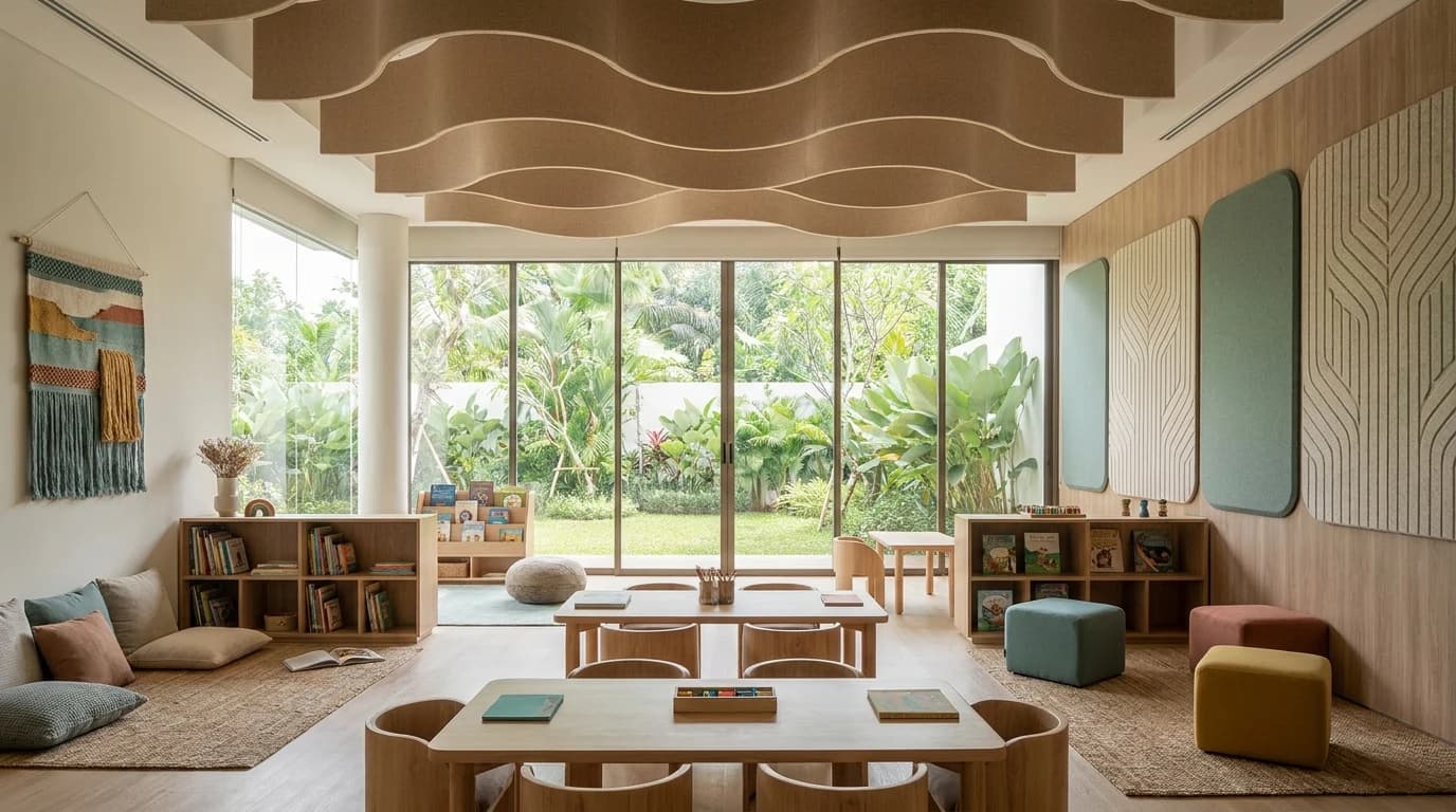 Classroom dengan acoustic treatment